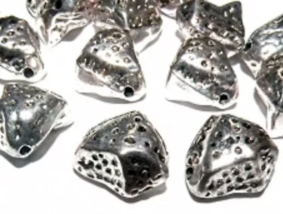 Buy Heavy Metal Tibetan Style Nugget Bead 16x13mm - Antique Silver - Pack Of 10 • 1.75£