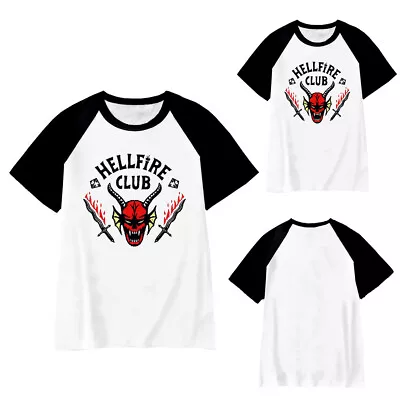 Buy Stranger Things Hellfire Club T-Shirt For Kids | Hawkins Society White Outfit • 9.10£