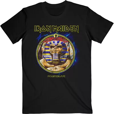 Buy Iron Maiden Powerslave Mummy Circle Shirt S-XXL T-Shirt Official Band Merch • 21.90£