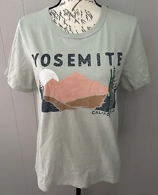 Buy Zoe & Liv Yosemite Graphic Tee Short Sleeve Shirt Sage Green Women's Medium M • 5.18£