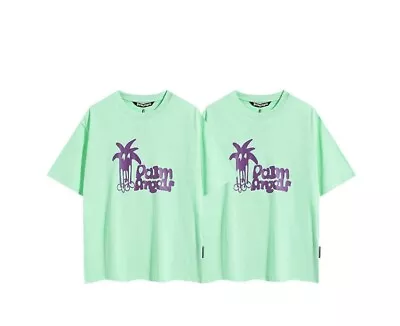 Buy Fashion Classic Coconut Palm Short Sleeve Unisex Street Casual Solid T-shirt • 26.39£