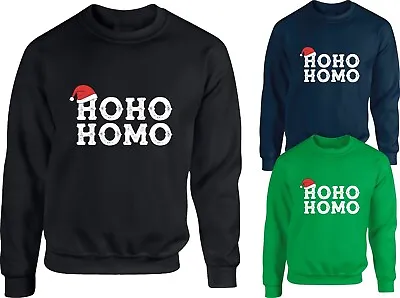 Buy Ho Ho Homo Christmas Jumper Santa Homosexual LGBTQ Christmas Presents Xmas Top • 19.99£