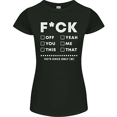 Buy Fook Off Yeah You Me This Funny Offensive Womens Petite Cut T-Shirt • 9.99£