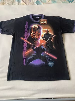 Buy Star Wars Darth Maul Phantom Menace 2 Sided T Shirt Size XL  • 22£