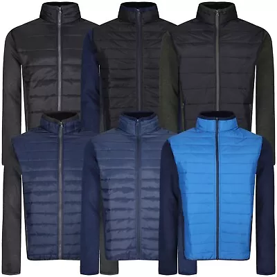 Buy Mens Padded Front Jacket Lightweight Coat Windbreaker Rib Classic Casual Puffer • 16.99£