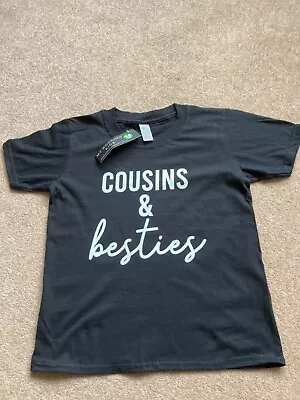 Buy Girls/Boys -my Rocking Kids Black Cotton T-shirt Age 7-8 - Cousins & Besties • 5£
