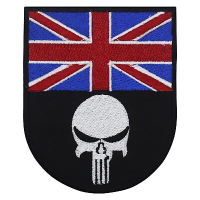 Buy Punisher UK Patch Iron On Sew On Embroidered Patch For Shirts • 2.49£
