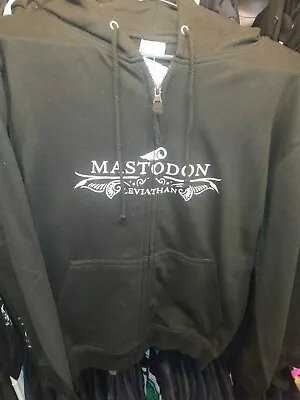 Buy Mastodon Leviathan Logo Zipped Hoodie Hooded Sweatshirt-Black-Small Metal Rock • 22£