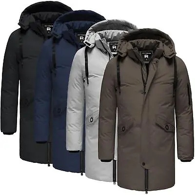 Buy Redbridge Men's Parka Jacket Coat Winter Jacket Long Basic M6076 • 81.61£