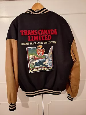 Buy Roots The Canadian Pacific Varsity Jacket 2xl • 25£