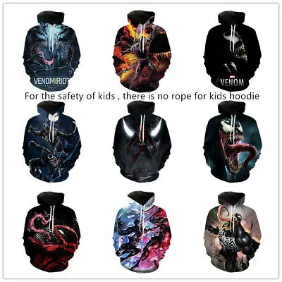 Buy Kid's Venom: Let There Be Carnage 3D Printed Hoodie Pullover Autumn Casual Coat • 20.82£