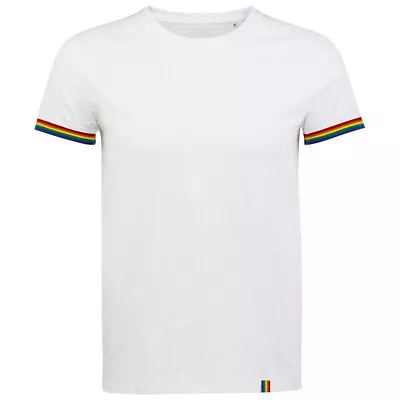 Buy SOLS Mens Rainbow T-Shirt PC4107 • 13.49£