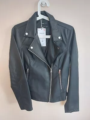 Buy New Sinday Faux Leather Quilted Biker Racer Jacket Blazer Size M UK 10 EU 38 • 20.84£