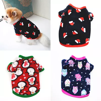 Buy Pet Puppy Cat Dog Christmas Fleece Coat T-Shirt Warm Vest Dog Clothes Apparel • 4.38£