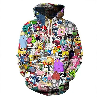 Buy Anime Manga Cartoon Cosplay Costume 3D Hoodie Sweatshirt Jumper Coat Jacket • 26.39£