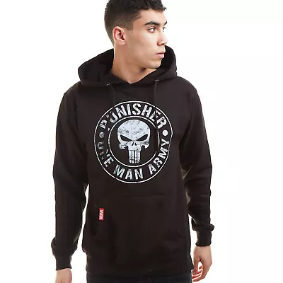 Buy Official Marvel Mens Punisher One Man Army Pullover Hood Black S - XXL • 24.99£