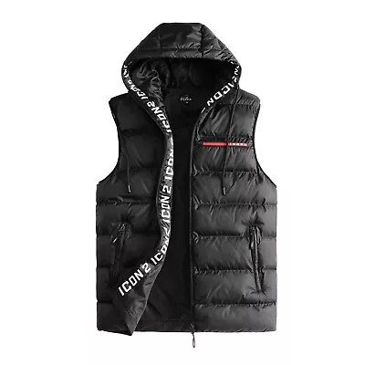 Buy Mens ICON2 Hood Hooded Gilet Lined Bodywarmer Outdoor Military Padded Jacket • 19.99£