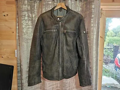 Buy Leather Jacket VINTAGE Gypsy By Mauritius SIZE L BROWN CLASSIC 80's Style • 161£