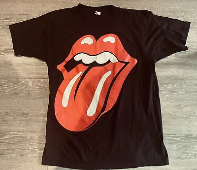 Buy Vintage 1990 Rolling Stones Red Tongue Black T-Shirt Urban Jungle Tour Men's Lge • 60£