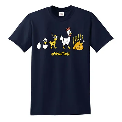 Buy OVOLUTION FUNNY T-SHIRT Chicken Evolution Joke Party Xmas Christmas Gift Tshirt  • 9.95£