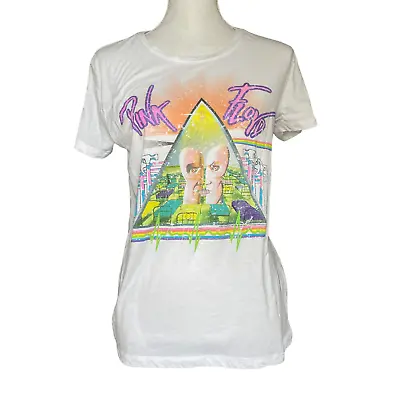 Buy Chaser Pink Floyd T-Shirt M Band Tee Cotton Blend Rainbow Graphic Spellout • 13.14£