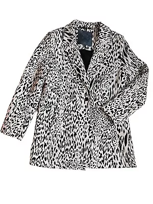 Buy FOREVER NEW Women's Blazer Jacket Black White Leopard Mob Wife Size 14 Tailored • 18.80£