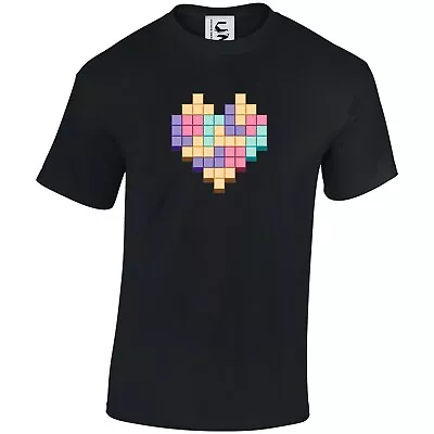 Buy Pixel Art Heart T Shirt Jumper Gaming Themed T-shirt Adults Teens & Kids Sizes • 9.99£