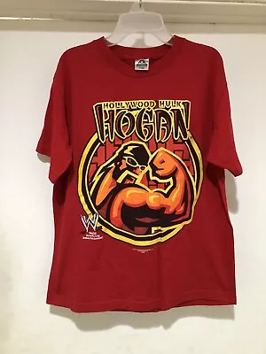 Buy Vintage 2002 WWE Hollywood Hulk Hogan Youth T Shirt XL WWF NWO WCW Wolf Pac Edge • 15.79£