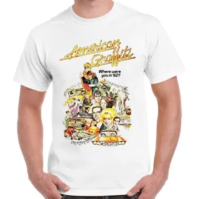 Buy American Graffiti 70s Retro Film Poster Retro T Shirt 2251 • 6.35£