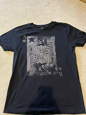 Buy Converse All Star Men’s Small T-shirt Black King Skull Playing Card 100% Cotton • 4.99£