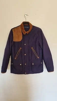 Buy Mens Ralph Lauren Coat Jacket Vintage Calf Suede Cord Navy Brown Size Small • 64.99£