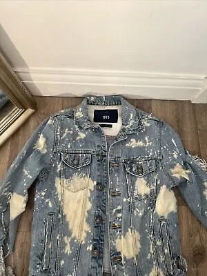Buy Unique Ripped Denim Jacket Size Small • 30£