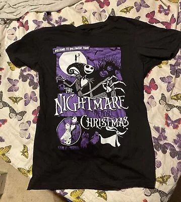 Buy The Nightmare Before Christmas T Shirt Glitter Sparkle Halloween Tim Burton • 12.50£