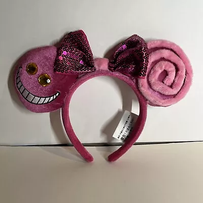 Buy 🤩 Disney Parks Tag CHESHIRE CAT Minnie Mouse EARS Alice In Wonderland HEADBAND • 70.87£