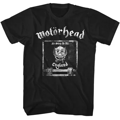 Buy Motorhead Mascot No Sleep At All England Men's T Shirt Rock Band Merch • 48.89£