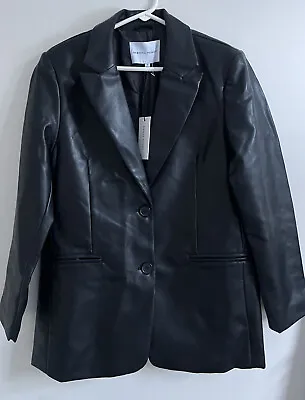 Buy NWT Rebecca Minkoff Women’s Black Blazer Jacket Faux Leather Size Medium $228 • 56.99£