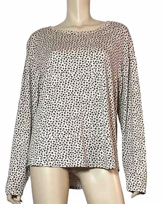 Buy ⭐ Witchery Size Xl Animal Print Cotton Blend Long Sleeve Jersey T Shirt Top • 15.80£