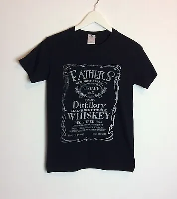 Buy Fathers Day Tshirt Mens Size S Black Jack Daniels Whisky Themed Top Gift Dad • 5.99£
