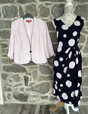Buy Mother Of The Bride / Groom / Guest JACQUES VERT Outfit Dress & Jacket UK 18 • 19.95£
