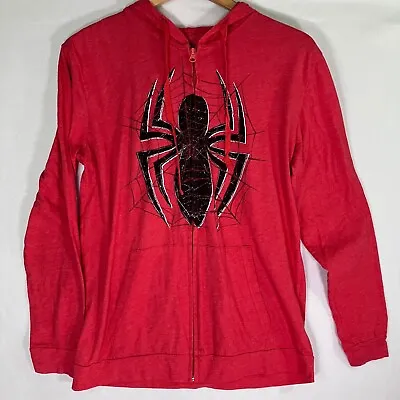 Buy Marvel Ultimate Spider-Man Red Zip Up Lightweight Hoodie Size Boys Extra Large • 10.26£