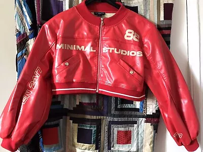 Buy Red Bomber Jacket Womens, Size U.K. 6, XS. • 1.99£