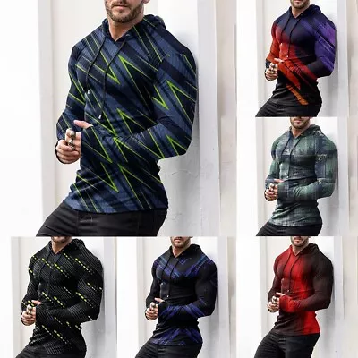 Buy Stylish Men's Sweatshirts Fashionable Hooded Tops With Slim Fit Design • 15.94£