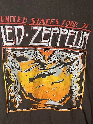 Buy LED ZEPPELIN 1977 UNITED STATES TOUR 2005 MERCH Official Tee 100% Cotton Size Lg • 71.04£