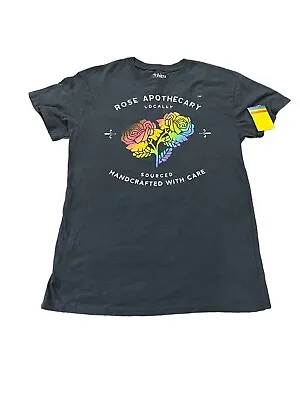Buy Price Adult Schitts Creek “Rose Apothecary” Short Sleeve Shirt Charcoal Gray S • 5.79£