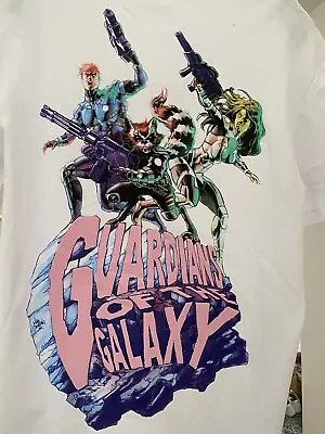 Buy Guardians Of The Galaxy Licensed   XL White Double Sided  Tee Shirt • 12£