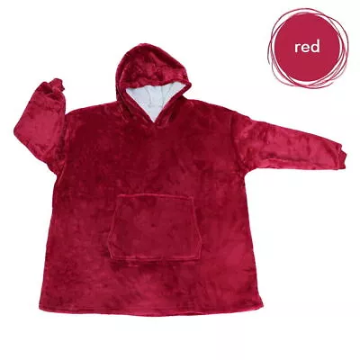 Buy Oversized Hoodie Blanket Soft Long Plush Sherpa Fleece Giant Hooded Sweatshirt • 9.99£