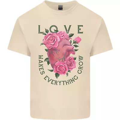 Buy Love Makes Everything Grow Valentines Day Mens Cotton T-Shirt Tee Top • 10.99£