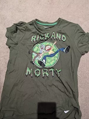 Buy Rick And Morty T Shirt Short Sleeved Green L • 7.50£