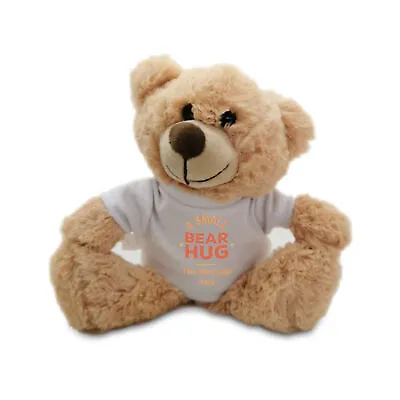 Buy Soft Light Brown Teddy Bear  With T-shirt With Small Bear Hug Design + Message • 21.99£