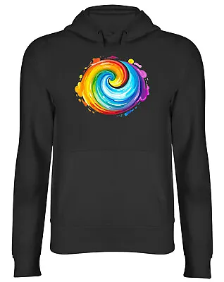 Buy LGBTQ+ Pride Hoodie Mens Womens Rainbow Swirl Inclusion Top Gift • 17.99£